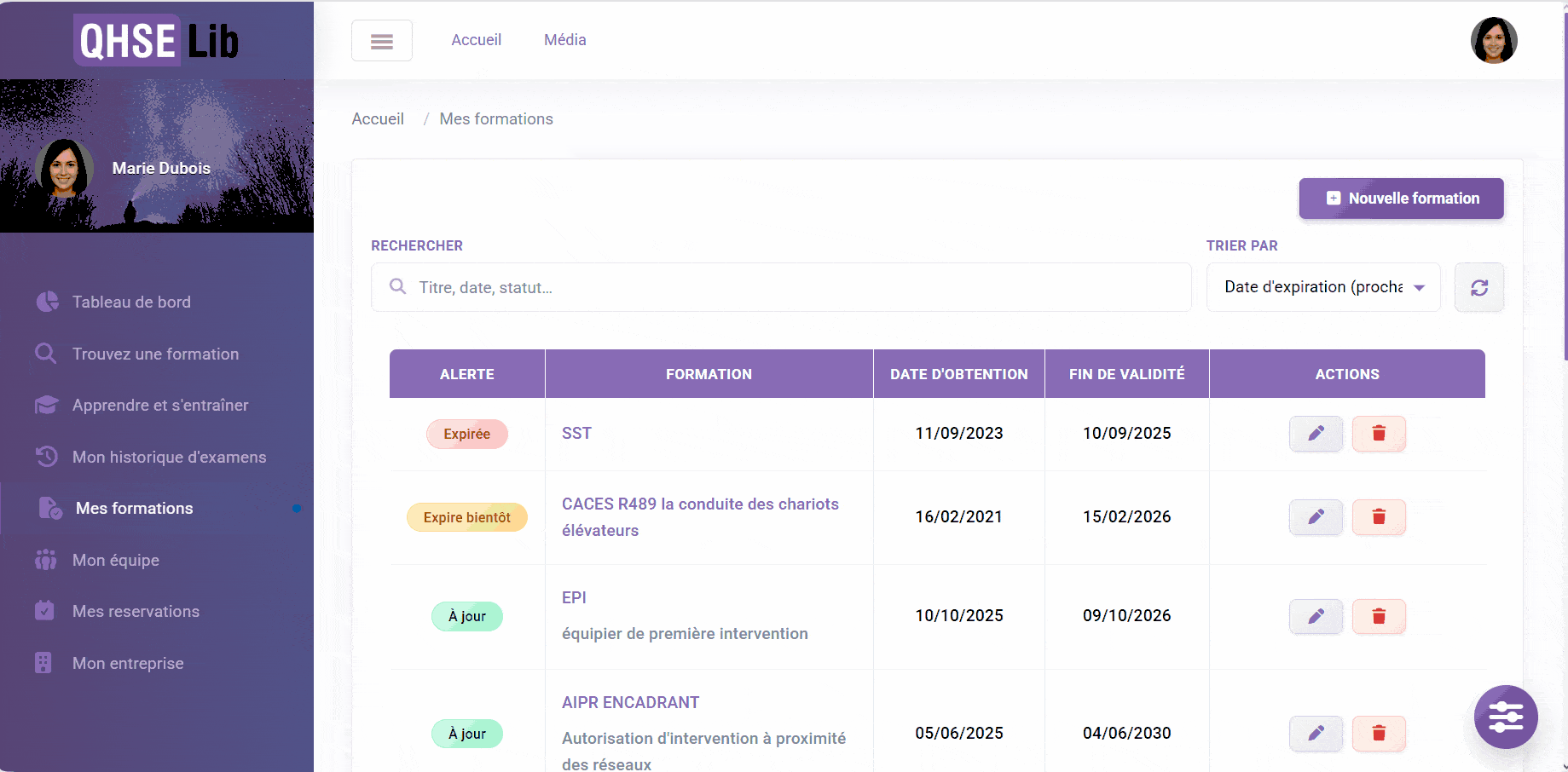 Comment consulter une formation