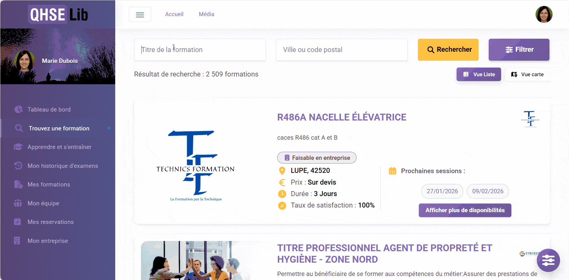 Où saisir ma recherche ?