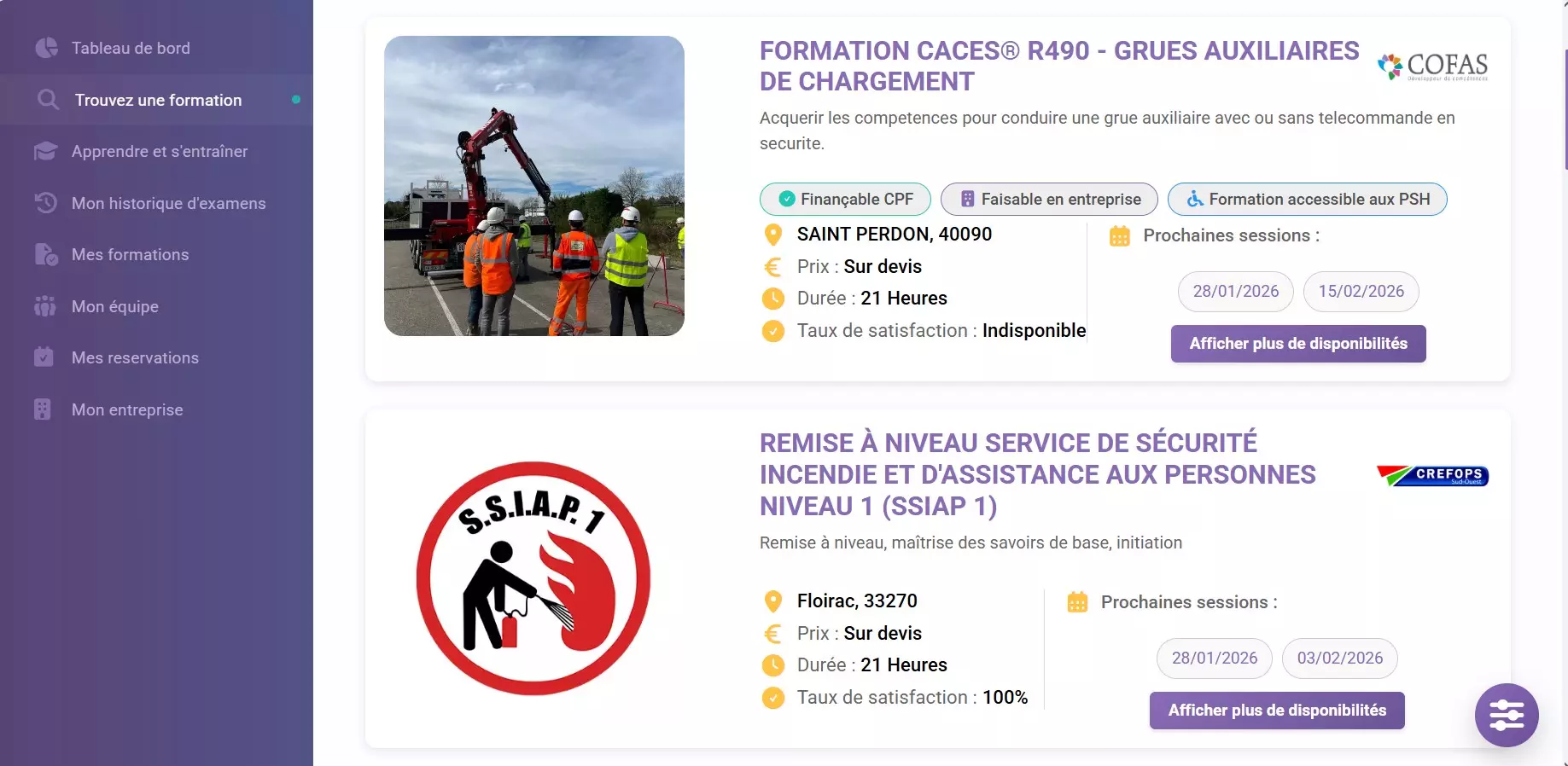 À quoi ressemblent les résultats ?
